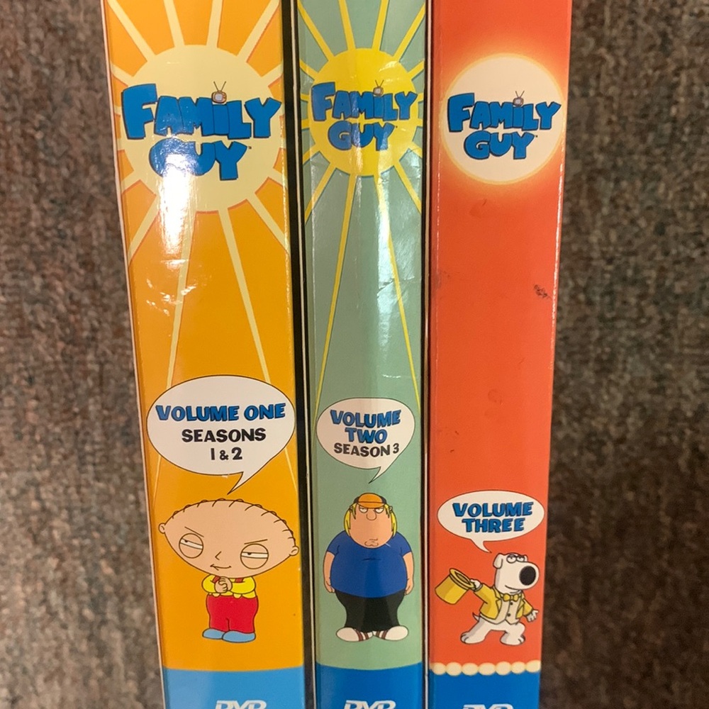 Family guy volume one two three seasons 1 2 3 4 good as new dvds